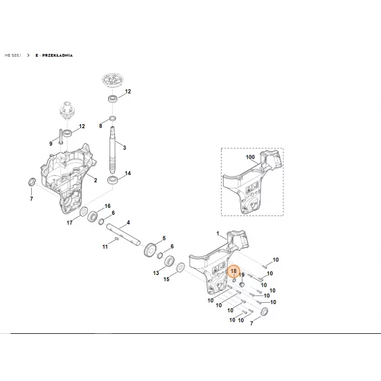 STIHL Glebogryzarka MH445.0  Uszczelka 6170 029 0500